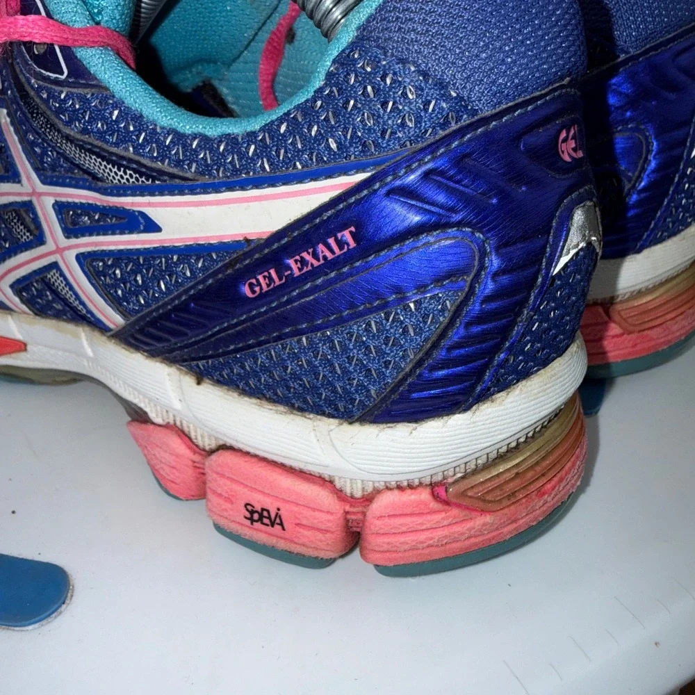 Asics Gel-Exalt Womens Running Shoes Blue Pink Turquoise T379N DuoMax 6.5